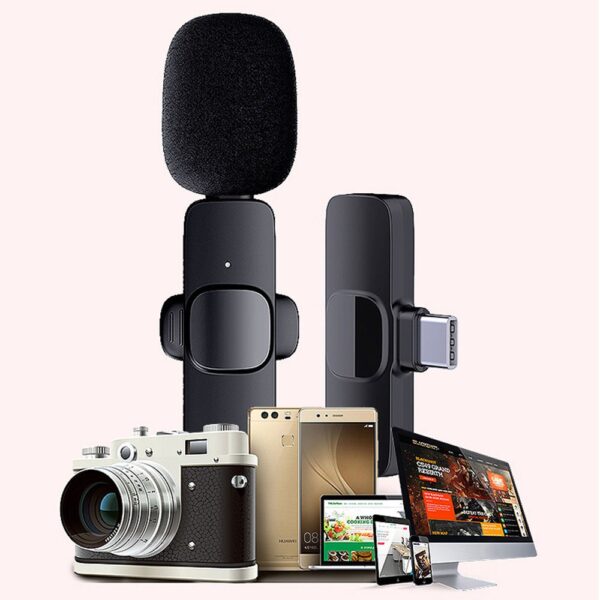Microfone Lapela Sem Fio Compatível Android - Image 4