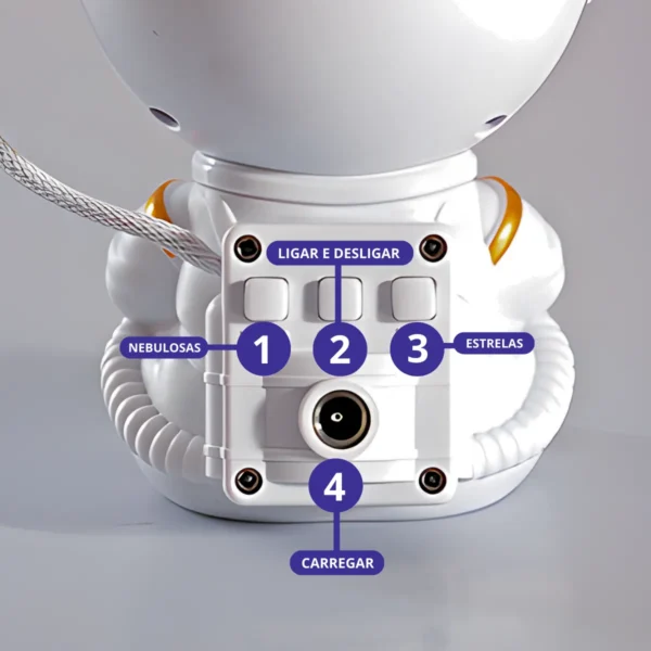 Astronauta Led Projetor Nebulosa Galáxia Estrelada - Image 6